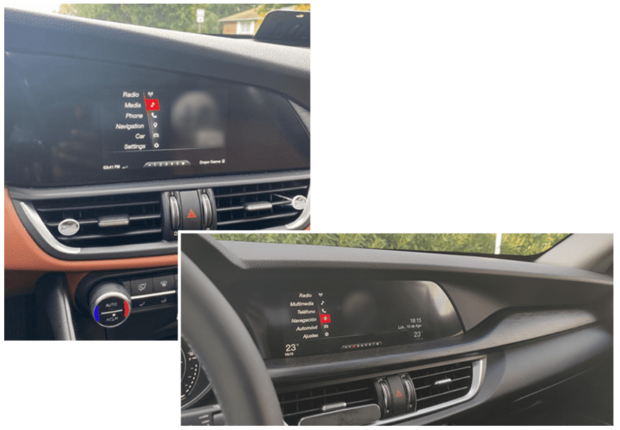 Wireless CarPlay/Android interface Alfa Romeo Stelvio / Giulia 16-19 Modellen
