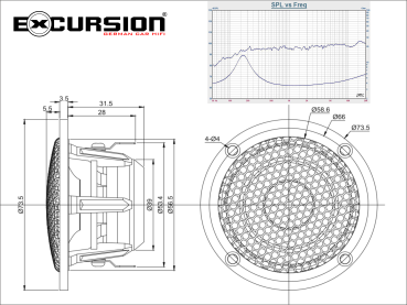 EXCURSION PX 2M - 50mm Full Range Loudspeaker
