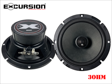EXCURSION SHX 652 - 16.5cm DIN 2Way Coaxial with Silkdome Tweeter