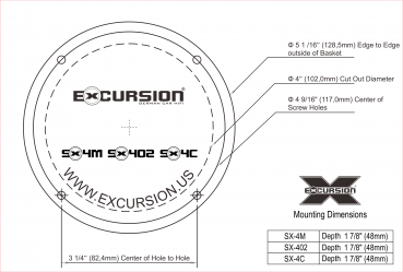 EXCURSION SHX 8.3C - 20cm DIN 3Way Component System