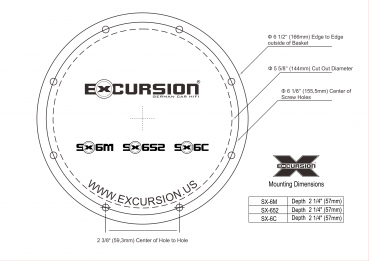 EXCURSION SX 6.3C - 16.5cm DIN 3Way Component System