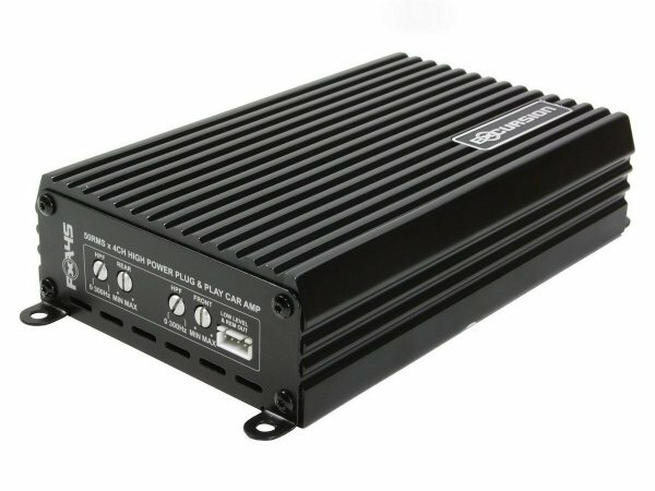 EXCURSION PXA 4515 - 4CH Amp - ISO DIN PLUG (incl. 4.5m harness + 0.5F CAP) - 200 Watt