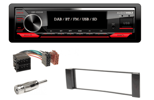 DAB / BT autoradio Audi A3 / A6 en seat Leon / toledo | 4&times;50 watt | multicolor | Audiovolt AMS-450DAB