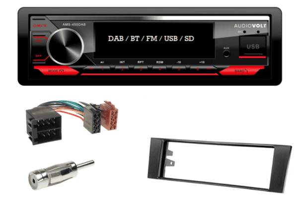 DAB / BT autoradio Audi A3 (8P/8PA) | 4&times;50 watt | multicolor | Audiovolt AMS-450DAB
