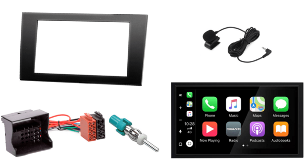 Wireless Apple Carplay &amp; Android auto navigatie geschikt voor Audi A4 2000 &ndash; 2008 Audiovolt XPA675BT