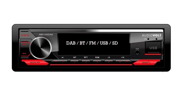 DAB / BT autoradio Volvo S60, V70, XC70 | 4&times;50 watt | multicolor | Audiovolt AMS-450DAB