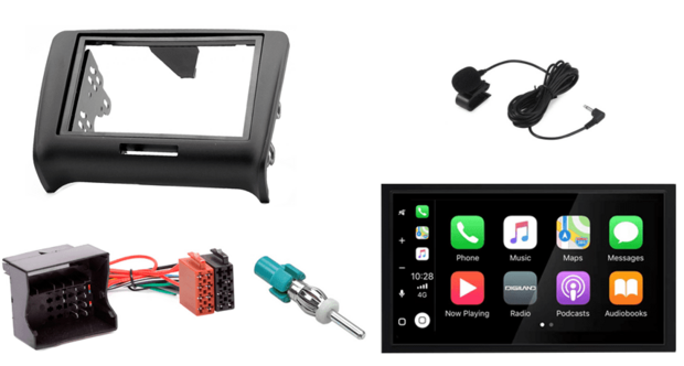 DAB+ Wireless Apple Carplay &amp; Android auto navigatie voor Audi TT (8J) 2006 &ndash; 2014 Audiovolt XPA-675DBT