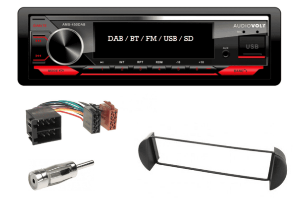 DAB / BT autoradio Volkswagen New beetle 1997-2010 | 4&times;50 watt | multicolor | Audiovolt AMS-450DAB