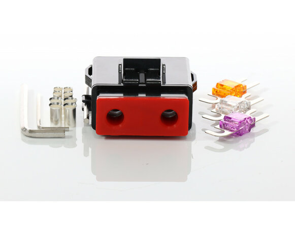AUDIO SYSTEM Mini ANL HIGH END zekeringhouder.  Input/ Output: 10 tot 25 qmm AUDIO SYSTEM Mini ANL HIGH END zekeringhouder.  Input/ Output: 10 tot 25 qmm