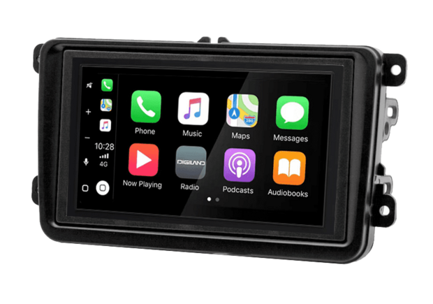DAB+ Geschikt voor Volkswagen, Seat, Skoda Wireless Apple Carplay &amp; Android auto autoradio &ndash; navigatie 4x80W Audiovolt XPA-675DBT-inclusief canbus