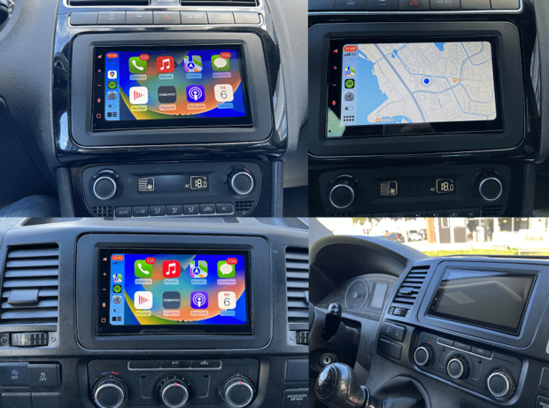 DAB+ Geschikt voor Volkswagen, Seat, Skoda Wireless Apple Carplay &amp; Android auto autoradio &ndash; navigatie 4x80W Audiovolt XPA-675DBT-inclusief canbus