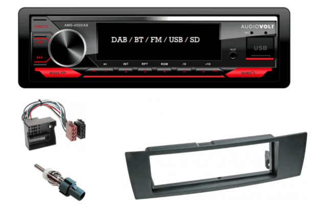 DAB / BT autoradio Bmw X1 E84 2009 &ndash; 2015 | 4&times;50 watt | multicolor | Audiovolt AMS-450DAB