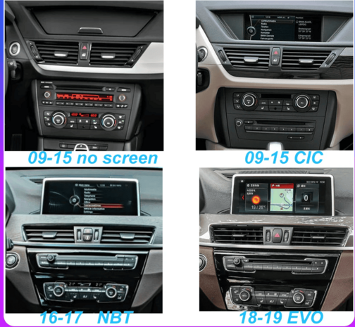BMW X1 Carplay en Android navigatie voor E84, F48 2009-2018 (geen scherm, CIC of NBT)