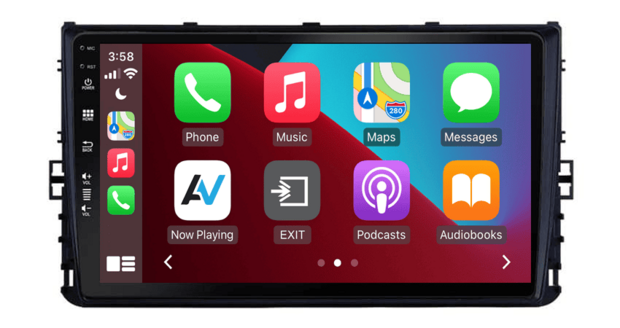 MQB 9-inch QLED navigatie voor Volkswagen Golf 7, Polo, Transporter T6.1, T-cross en meer | Apple Carplay en Android navigatie | DSP sound AV-D040Q
