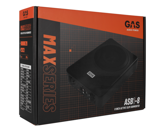 GAS MAX Level 1 Amplified Underseat Subwoofer 8&quot; GAS MAX Level 1 Amplified Underseat Subwoofer 8&quot;