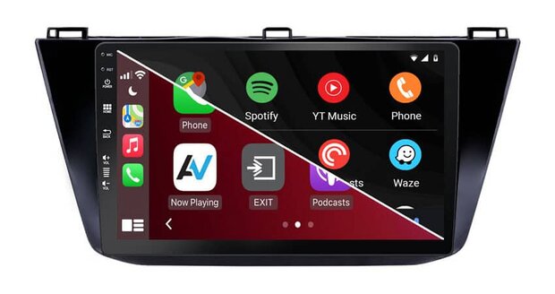 QLED 10&rdquo; navigatie voor Volkswagen Tiguan 2016+ | Apple Carplay en Android auto| 8-core 4+64GB | DSP sound | AV-D040Q