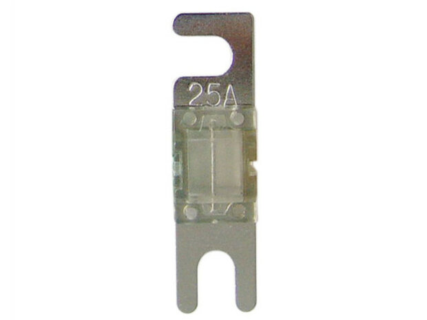 Mini ANL zekering 25 Ampere 4 stuks Zilver Mini ANL zekering 25 Ampere 4 stuks Zilver