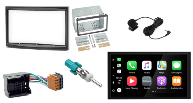 DAB+ Wireless Apple Carplay &amp; Android auto navigatie voor Citro&euml;n C2 C3 Berlingo Jumpy Audiovolt XPA-675DBT