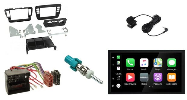 Wireless Apple Carplay &amp; Android auto navigatie geschikt voor Volkswagen Up, Seat Mii, Skoda Citigo 4x80W Audiovolt XPA-675BT mat zwart
