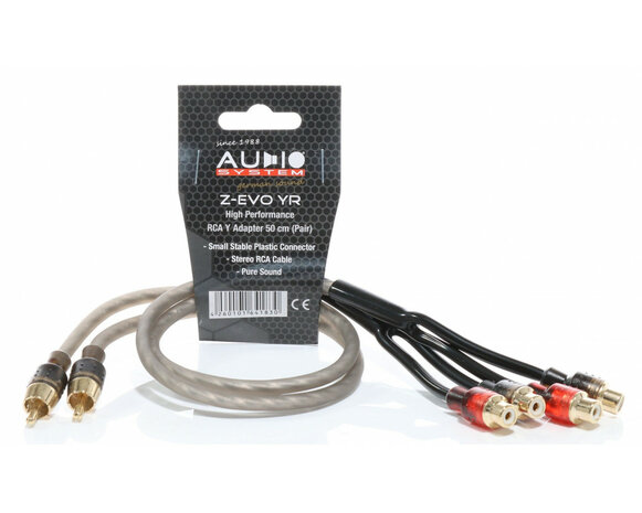 AUDIO-SYSTEM RCA-kabel HIGH-Performance 500mm OFC Y-RCA-kabel (1x plug M en 2x plug F) AUDIO-SYSTEM RCA-kabel HIGH-Performance 500mm OFC Y-RCA-kabel (1x plug M en 2x plug F)