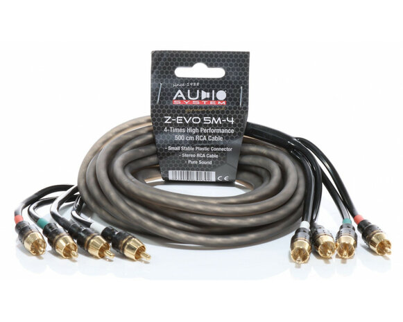 AUDIO SYSTEM HIGH-PERFORMANCE RCA-KABEL 5000mm 4-weg OFC cinch-kabel AUDIO SYSTEM HIGH-PERFORMANCE RCA-KABEL 5000mm 4-weg OFC cinch-kabel