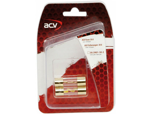 AGU zekering 30 Ampere (gold) 2 stuks AGU zekering 30 Ampere (gold) 2 stuks
