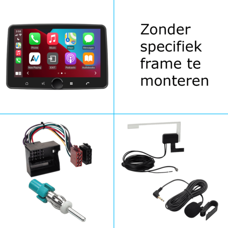 DAB+ navigatiesysteem voor Citro&euml;n Berlingo Jumpy &ndash; Peugeot Expert en partner | CarPlay en Android Auto | XPA-800RDAB