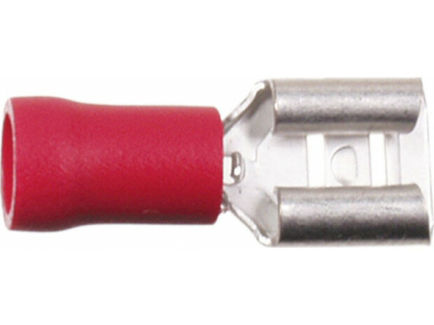 kabelschoen 5 stuks 6.3x0.8 rood in blister kabelschoen 5 stuks 6.3x0.8 rood in blister