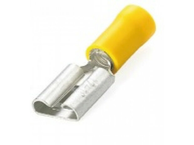 kabelschoen 5st 6.3x0.8 geel 5stuks in blister kabelschoen 5st 6.3x0.8 geel 5stuks in blister