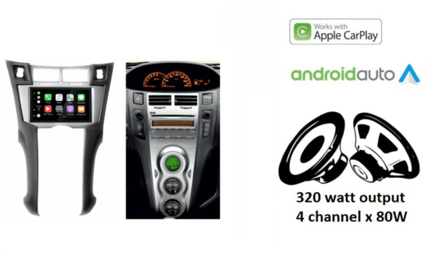 DAB+ Wireless Carplay &amp; Android auto autoradio voor Toyota Yaris 2005 &ndash; 2010 navigatie Audiovolt XPA-675DBT