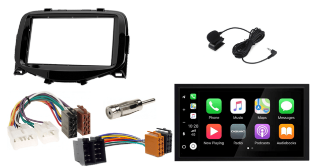 Geschikt voor Toyota Aygo / Citroen C1 / Peugeot 108 bj 2014+ wireless Apple Carplay &amp; Android auto autoradio