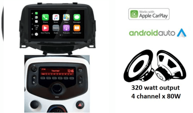 Geschikt voor Toyota Aygo / Citroen C1 / Peugeot 108 bj 2014+ wireless Apple Carplay &amp; Android auto autoradio