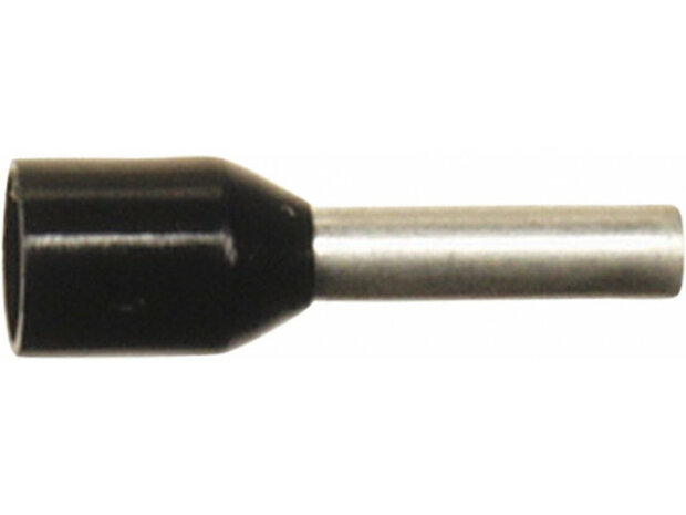Adereindhuls zwart 1.5 mm&sup2; (100 stuks) Adereindhuls zwart 1.5 mm&sup2; (100 stuks)