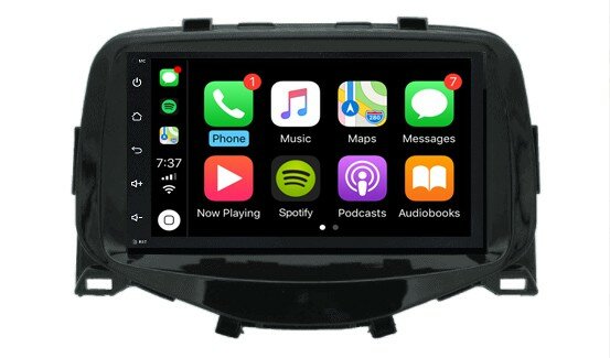 Wireless Carplay en Android octa core navigatie geschikt voor Toyota Aygo / Citroen C1 / Peugeot 108 bj 2014+