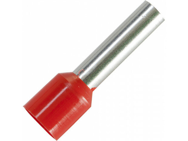 Adereindhuls voor kabelmaat: 10 mm&sup2; met zwarte isolatie Adereindhuls voor kabelmaat: 10 mm&sup2; met zwarte isolatie