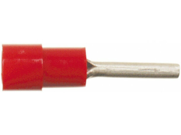 Adereindhuls Rood 0.5 - 1.0 mm&sup2; (100 stuks) Adereindhuls Rood 0.5 - 1.0 mm&sup2; (100 stuks)