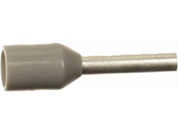 Adereindhuls Grijs 4.0 mm&sup2; (100 stuks) Adereindhuls Grijs 4.0 mm&sup2; (100 stuks)
