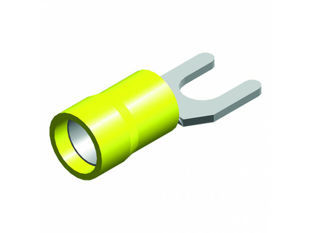 kabelvork 5stuks 4.0x6.0 m6 geel in blister