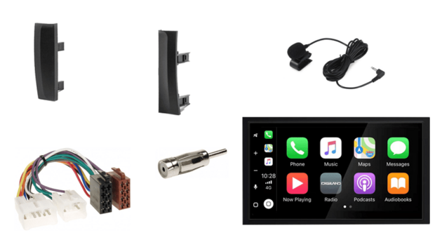 DAB+ wireless Apple Carplay &amp; Android auto voor Toyota Prius 2003 &ndash; 2009 autoradio &ndash; navigatie 4x80W Audiovolt XPA-675DBT