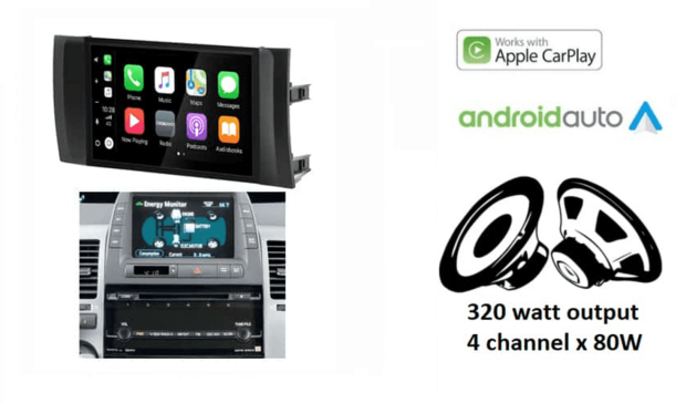 DAB+ wireless Apple Carplay &amp; Android auto voor Toyota Prius 2003 &ndash; 2009 autoradio &ndash; navigatie 4x80W Audiovolt XPA-675DBT