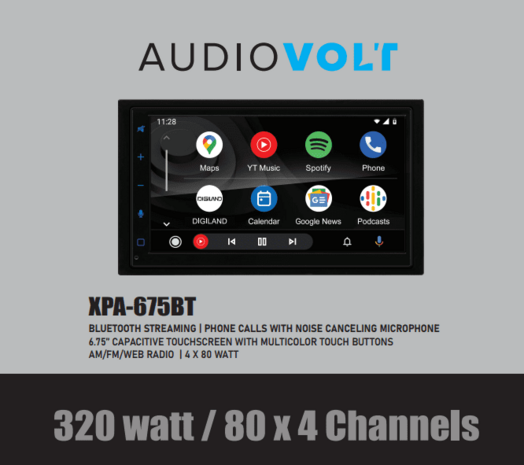 Toyota Prius 2003 &ndash; 2009 wireless Apple Carplay &amp; Android auto autoradio &ndash; navigatie 4x80W Audiovolt XPA-675BT