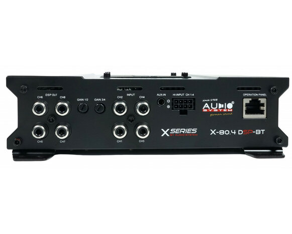 AUDIO SYSTEM DSP-SERIES 4-kanaalsversterker (met 8-kanaals HIGH-POWER DSP en BT)