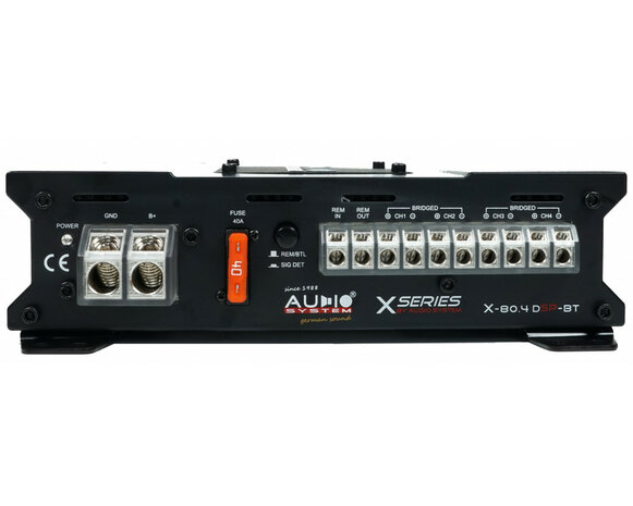 AUDIO SYSTEM DSP-SERIES 4-kanaalsversterker (met 8-kanaals HIGH-POWER DSP en BT)