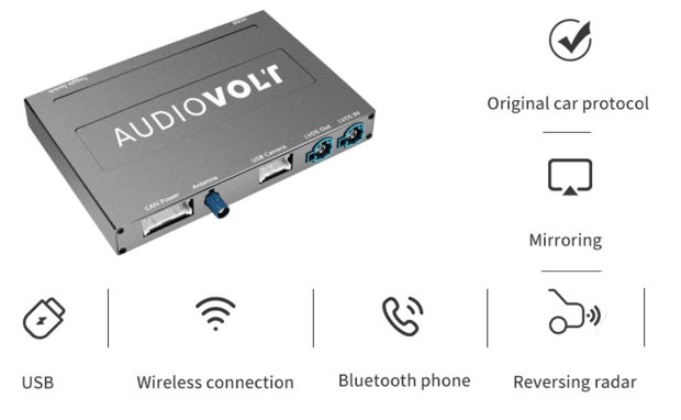 Wireless CarPlay/Android Auto navigatie/Mirroring 3 in 1 Citro&euml;n c3 c4 c5 SMEG/MRN 2014-2016