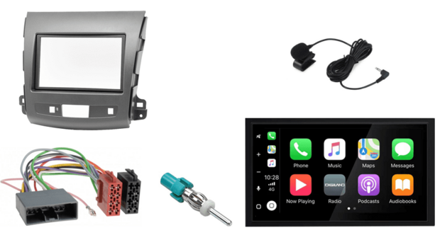 Wireless Apple Carplay &amp; Android auto navigatie geschikt voor Citro&euml;n C-Crosser, Mitsubishi Outlander XL, Peugeot 4007 &ndash; Audiovolt XPA-675BT