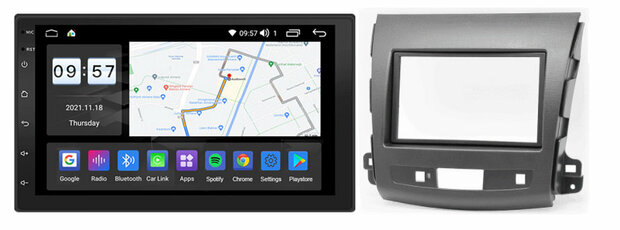 Citro&euml;n C-Crosser, Mitsubishi Outlander XL, Peugeot 4007 draadloos Car link en Android octa core navigatie