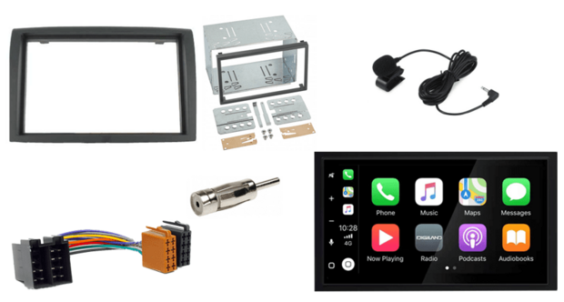 geschikt voor Fiat Ducato | Peugeot Boxer | Citroen Jumper | wireless Apple Carplay &amp; Android auto autoradio &ndash; navigatie 4x80W Audiovolt XPA-675BT