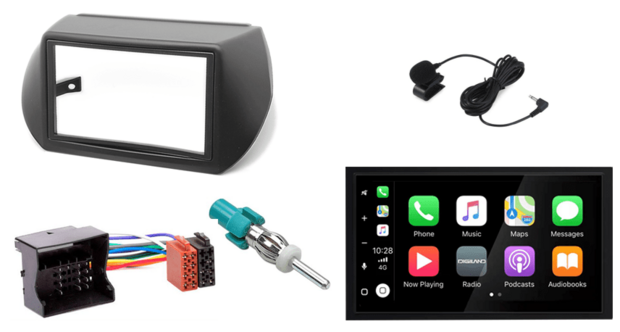 DAB+ wireless Apple Carplay &amp; Android auto voor CITRO&Euml;N Nemo | PEUGEOT Bipper | Fiat Fiorino, Qubo 2008+ autoradio &ndash; navigatie 4x80W