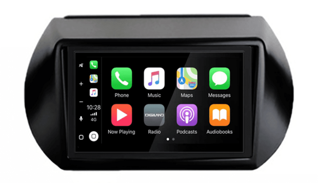 DAB+ wireless Apple Carplay &amp; Android auto voor CITRO&Euml;N Nemo | PEUGEOT Bipper | Fiat Fiorino, Qubo 2008+ autoradio &ndash; navigatie 4x80W