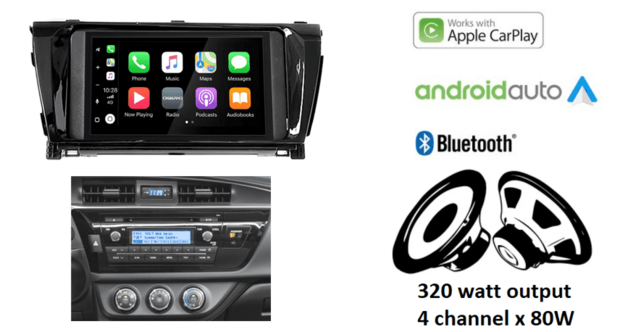 DAB+ TOYOTA Corolla 2013-2016 wireless Apple Carplay &amp; Android auto autoradio &ndash; navigatie 4x80W Audiovolt XPA-675DBT